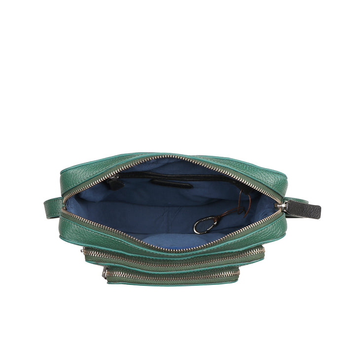 Vibes 03 Green Leather Sling Bag