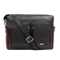 Vibes 04 Black Leather  Messenger Bag