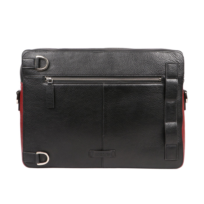 Vibes 04 Black Leather  Messenger Bag