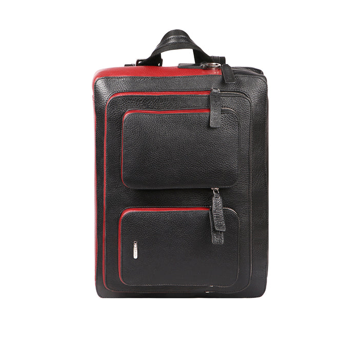 Vibes 04 Black Leather  Messenger Bag