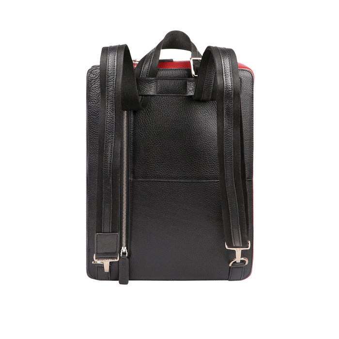 Vibes 04 Black Leather  Messenger Bag