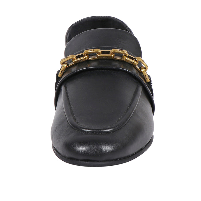 Vienna Women's Black Leather Loafers