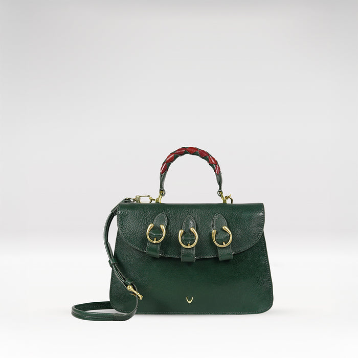 Vine 01 Green Leather Sling Bag