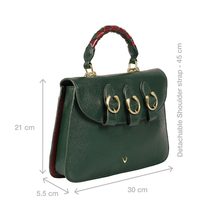 Vine 01 Green Leather Sling Bag