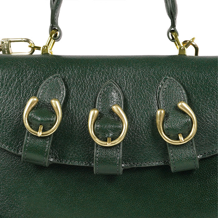 Vine 01 Green Leather Sling Bag