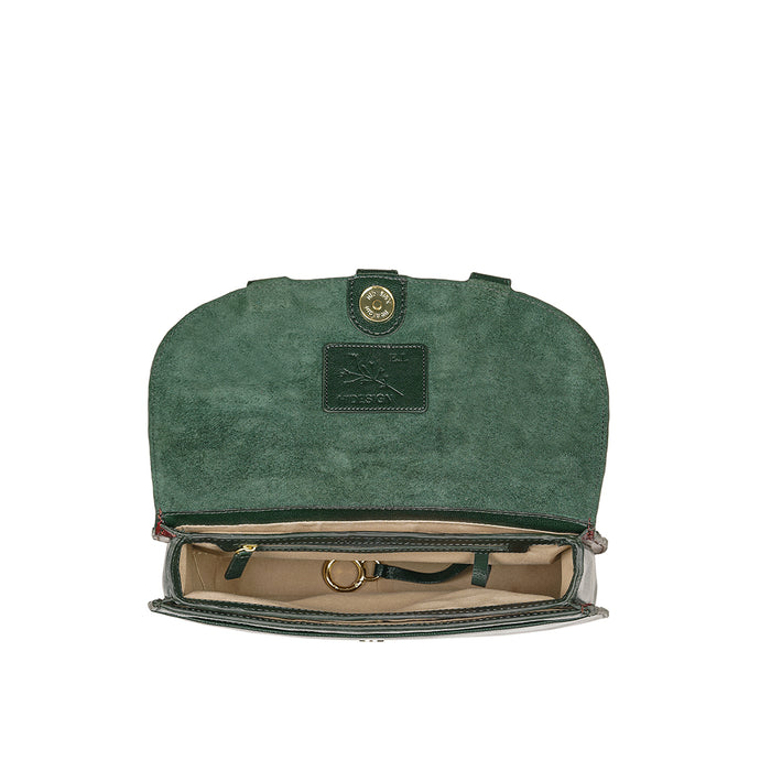Vine 01 Green Leather Sling Bag