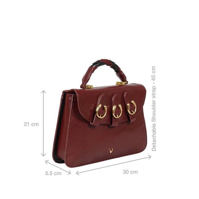 Vine 01 Red Leather Sling Bag