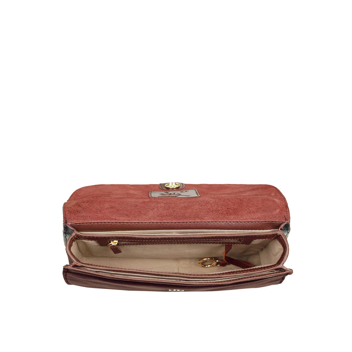 Vine 01 Red Leather Sling Bag