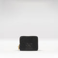 Vine W1 Black Leather Zip Around Wallet