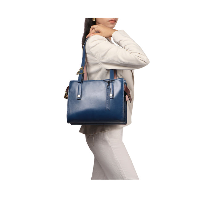 Vintage 03 Blue Leather Shoulder Bag