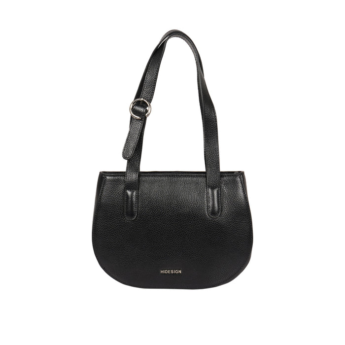 Violette 01 Black Leather Shoulder Bag