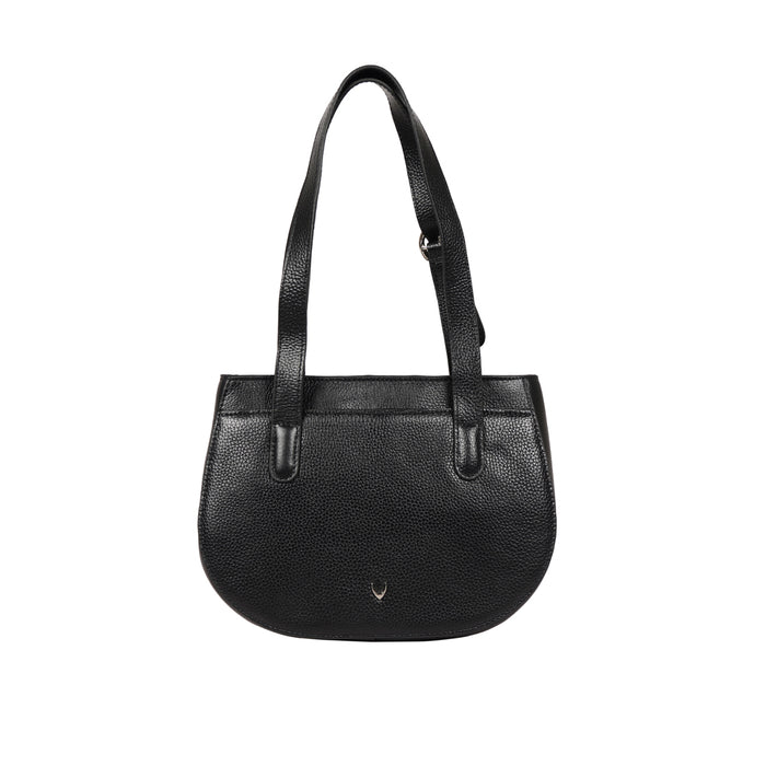 Violette 01 Black Leather Shoulder Bag