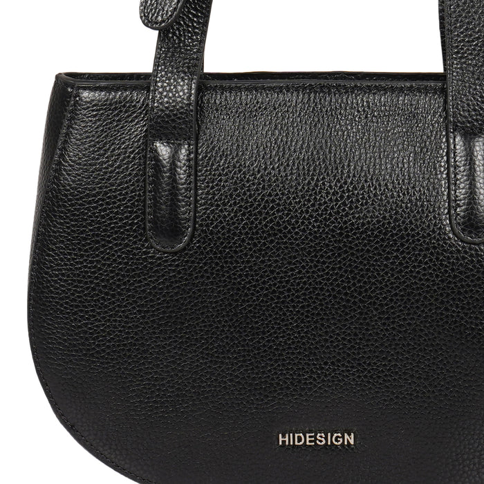Violette 01 Black Leather Shoulder Bag