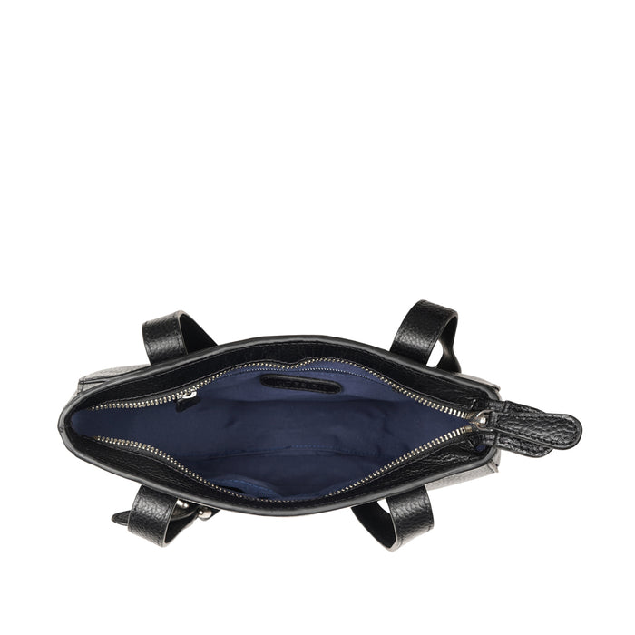 Violette 01 Black Leather Shoulder Bag