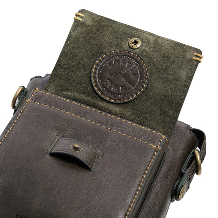 Viscounti 01 Olive Leather Crossbody
