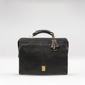 Viscounti 02 Black Leather Briefcase