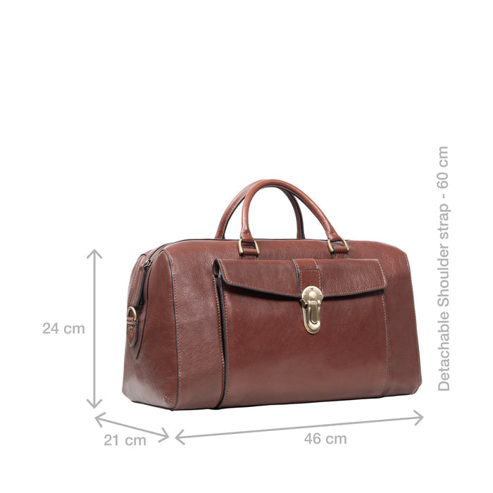 Viscounti 03 Tan Leather Duffle Bag