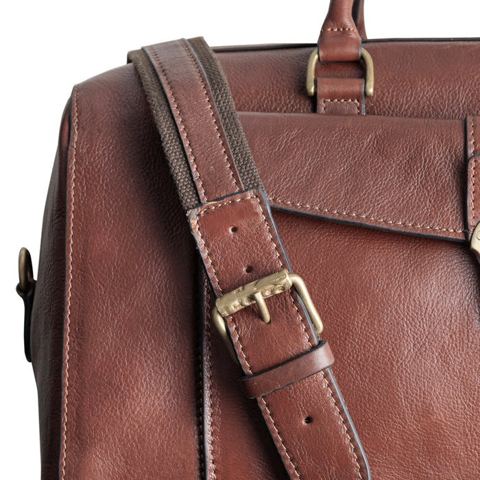 Viscounti 03 Tan Leather Duffle Bag