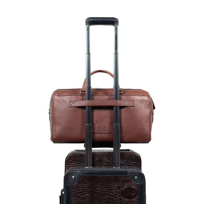 Viscounti 03 Tan Leather Duffle Bag