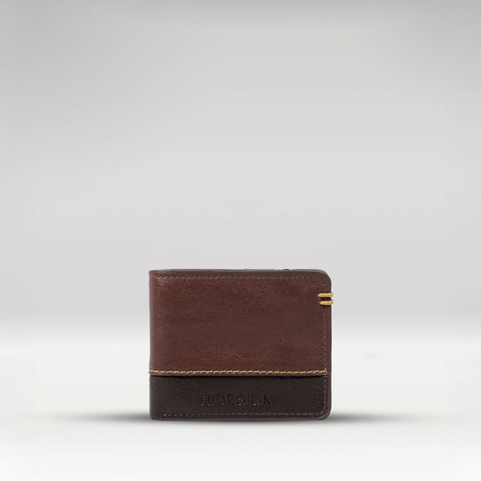 Viscounti W1 Tan Leather Tri-Fold Wallet