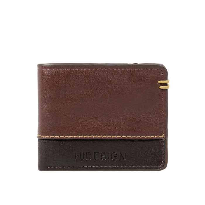 Viscounti W1 Tan Leather Tri-Fold Wallet