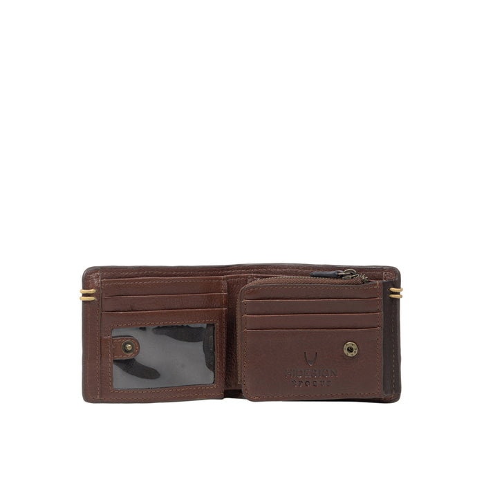 Viscounti W1 Tan Leather Tri-Fold Wallet