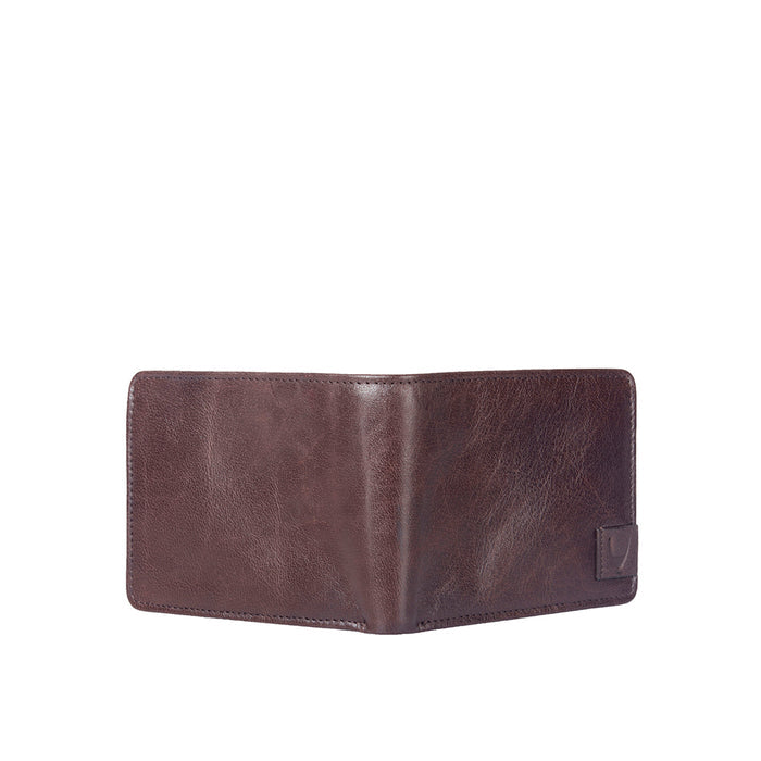 Vw002  Brown Leather Bi-Fold Wallet