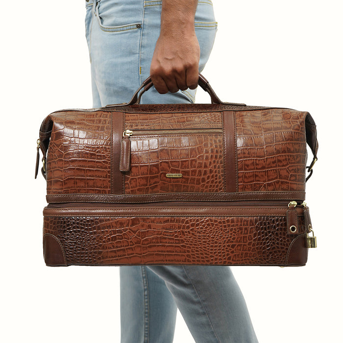Wanderer 01 Tan Leather Duffle Bag