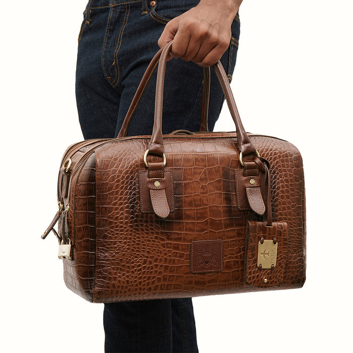 Wanderer 03 Tan Leather Duffle Bag