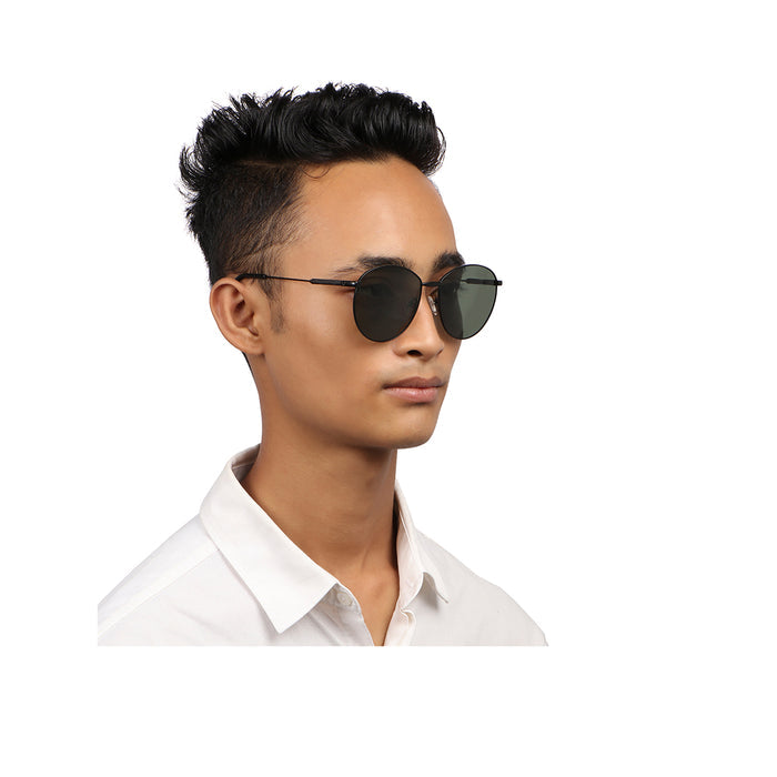 Weeknd Unisex Green Round Sunglasses