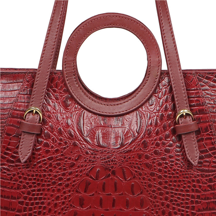 Whitney 01 Red Leather Tote Bag