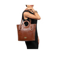 Whitney 01 Tan Leather Tote Bag