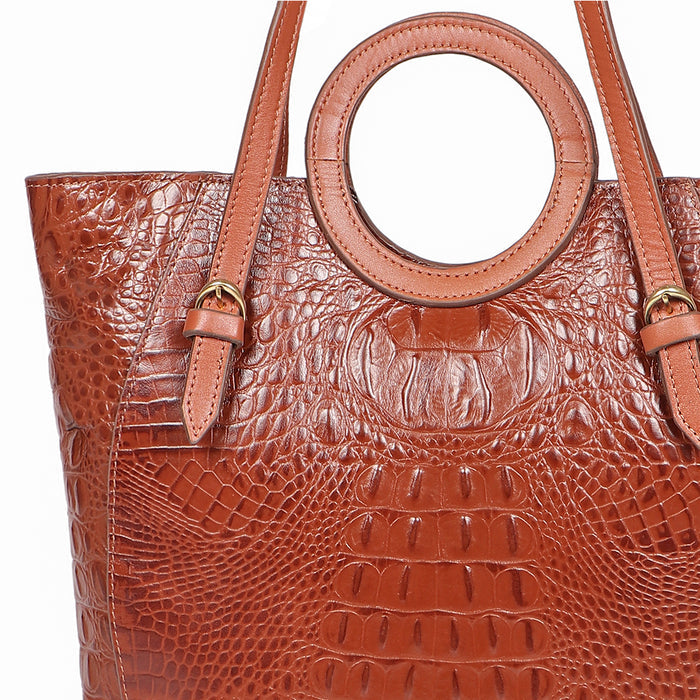 Whitney 01 Tan Leather Tote Bag