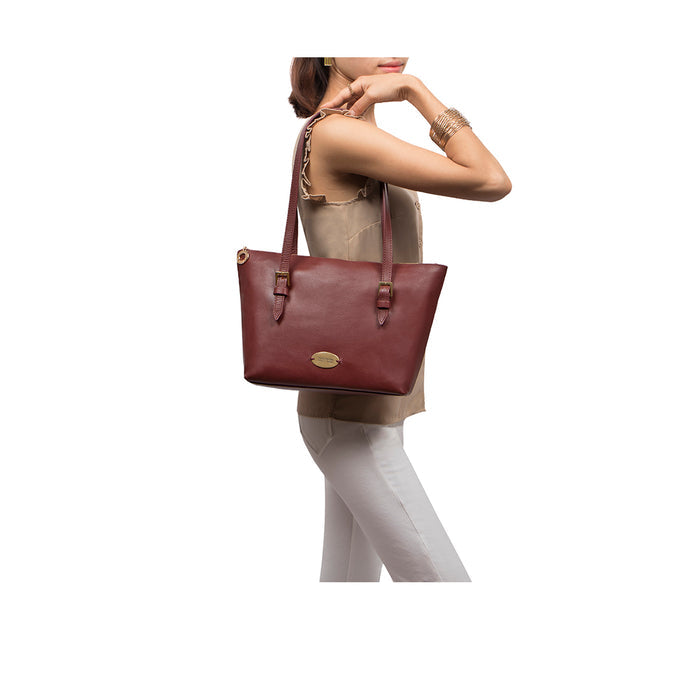 Whitney 02 Red Leather Tote Bag