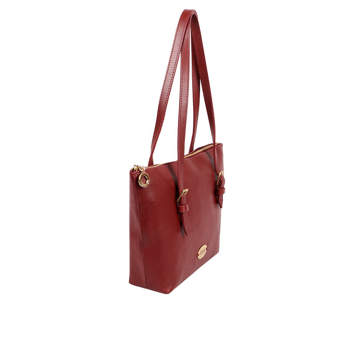 Whitney 02 Red Leather Tote Bag