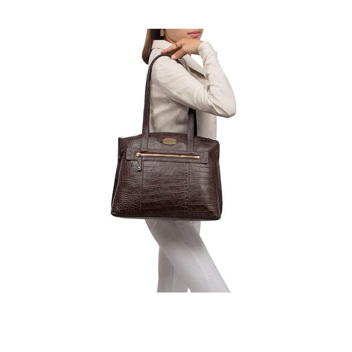 Whitney 03 Brown Leather Tote Bag