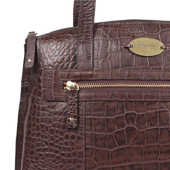 Whitney 03 Brown Leather Tote Bag