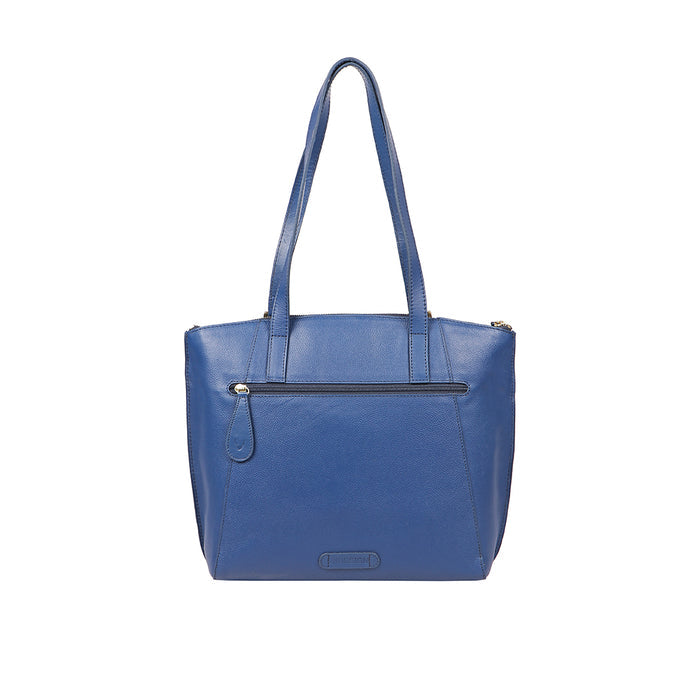 Whitney 04 Blue Leather Tote Bag