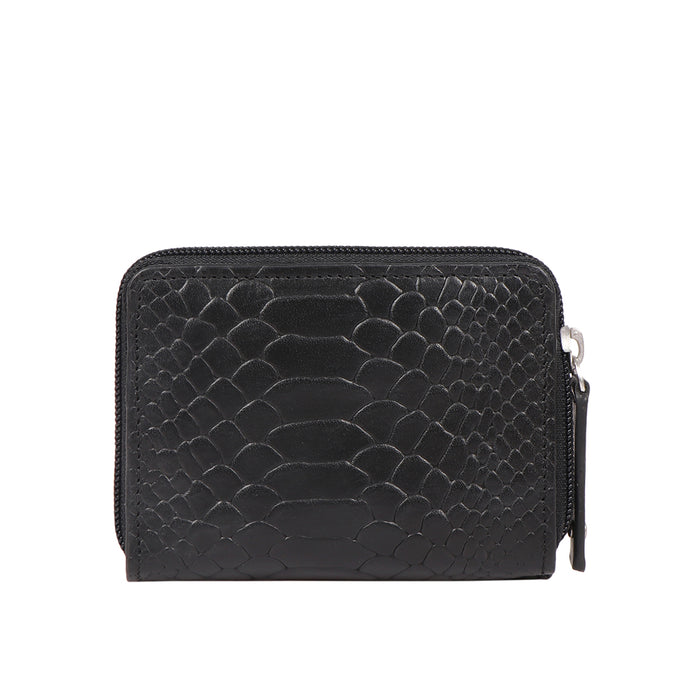 Whitney W1 Black Leather Zip Around Wallet