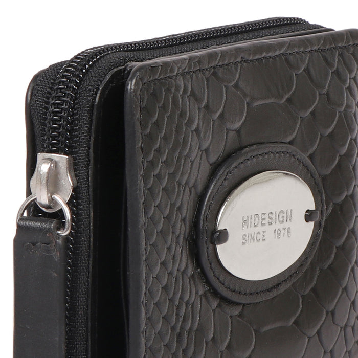 Whitney W1 Black Leather Zip Around Wallet