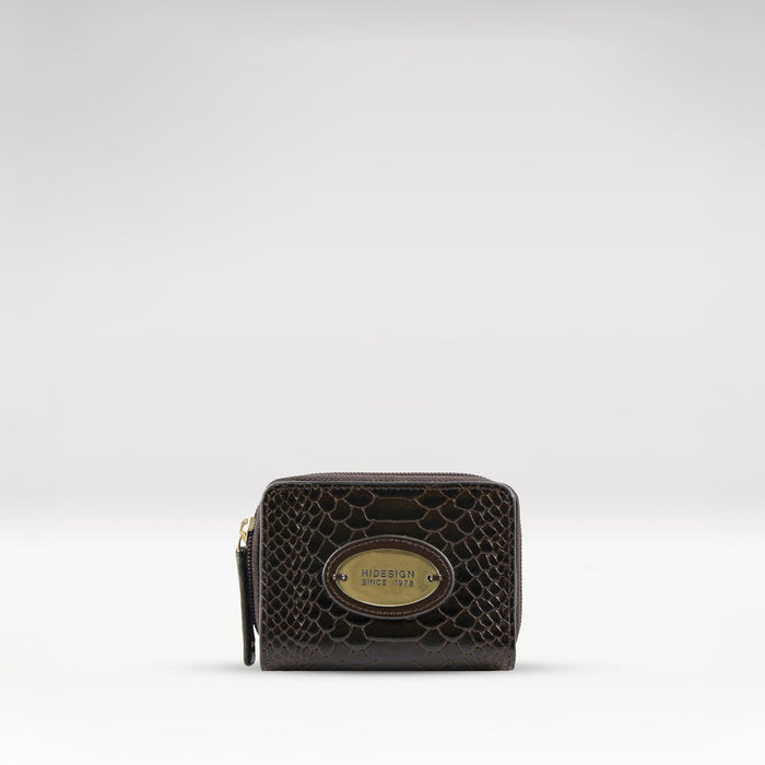 Whitney W1 Brown Leather Zip Around Wallet