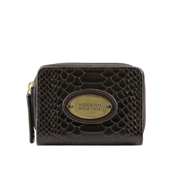 Whitney W1 Brown Leather Zip Around Wallet