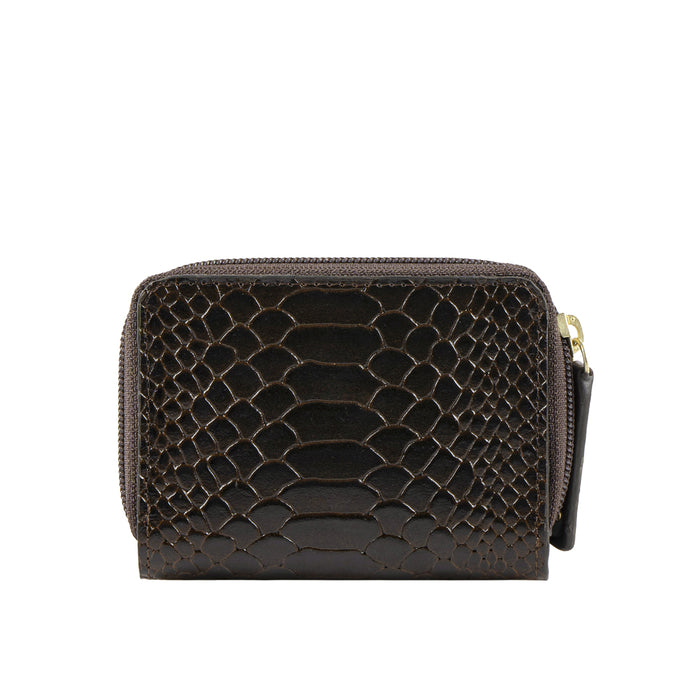 Whitney W1 Brown Leather Zip Around Wallet