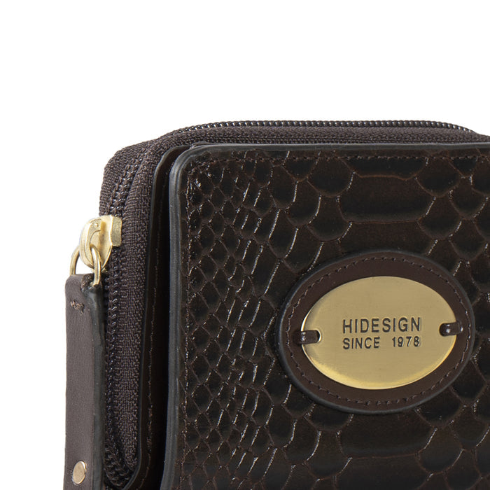 Whitney W1 Brown Leather Zip Around Wallet