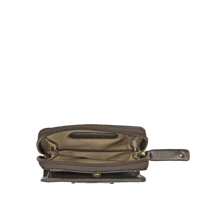 Whitney W1 Brown Leather Zip Around Wallet