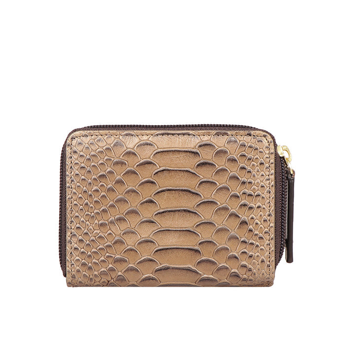 Whitney W1 Grey Leather Zip Around Wallet