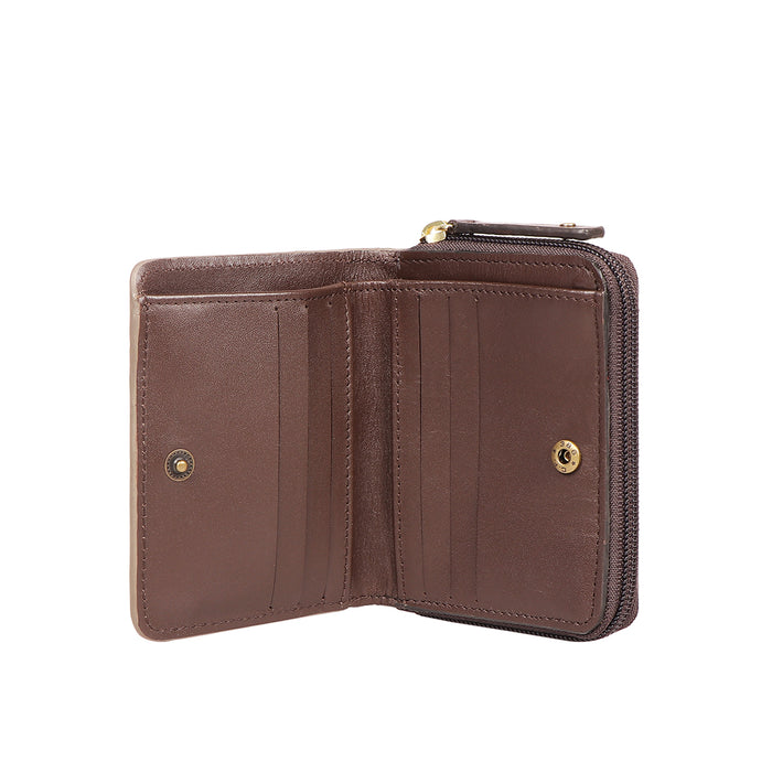 Whitney W1 Grey Leather Zip Around Wallet