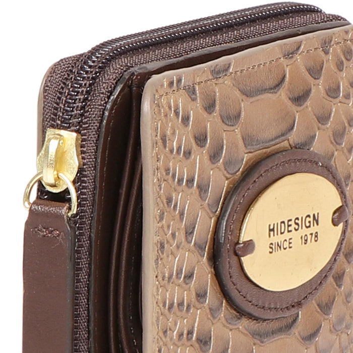Whitney W1 Grey Leather Zip Around Wallet