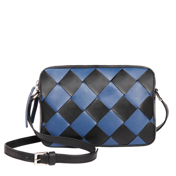 Wimbledon 01 Black Leather Sling Bag
