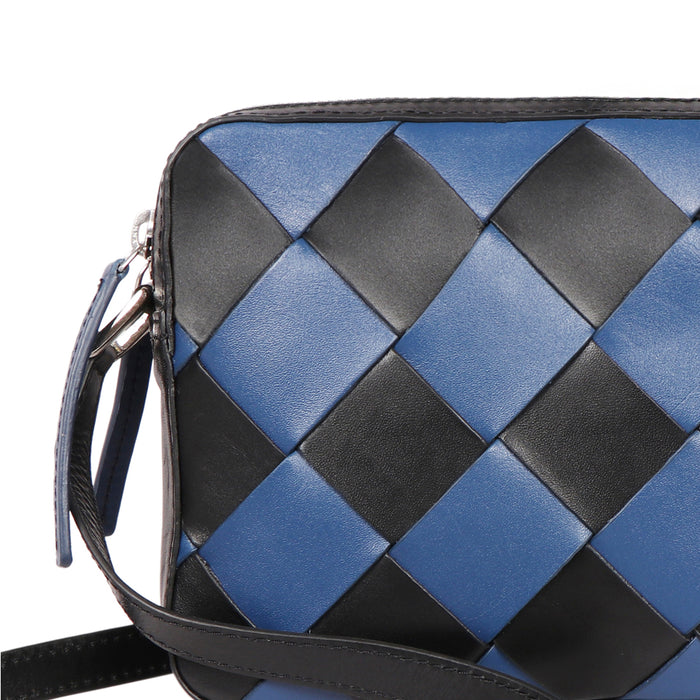 Wimbledon 01 Black Leather Sling Bag